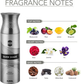 Ajmal Kuro Edp 90ml 3 Fl.oz. Aromatic Spicy Perfume + Silver Shade Homme Deodrant 200ml 6.7 Fl.oz.  + Prose Eau De Parfum 50ml 1.6 Fl.oz. For Men